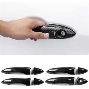 for Alfa Romeo Giulia 952 Stelvio 949 2017-2022 ABS Carbon Fiber Pattern Car Exterior Door Handle Grab Cover Trim Sticker Styling (with Key Hole)