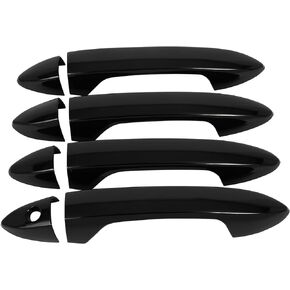 OCPTY 4PCS Door Handle Covers for 2013-2017 for Honda Accord Exterior Driver Side & Passenger Side Car Door Handle Covers Trim Kit Black
