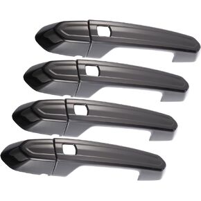 Exterior Outside Door Handle Cover Kit Front Rear Left Right for Cadillac CTS 2013-2019 ABS Gloss Black (Set of 4)