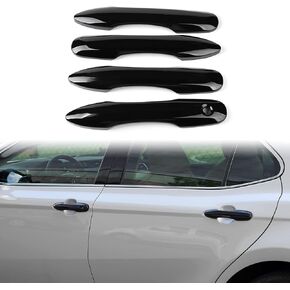 for Toyota Camry 2018-2024 Door Handle Covers Car Exterior Grab Handles Protection Shell for Toyota Corolla 2019-2024, 2019-2022 Avalon Without Smart Entry Buttons (Black)