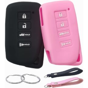 Silicone Rubber Key Fob Cover Compatible with 2013-2021 Lexus ES300h ES350 GS350 GS450h IS200t IS300 IS350 LX570 NX200t NX300h RC350 RX350 RX450h HYQ14FBA