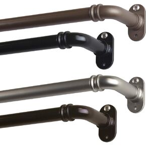 Rod Desyne BOT63-285 5/8" Blackout Curtain Rod, 28-48 inch, Satin Nickel