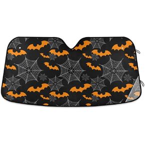 Black Leopard Car Windshield Sun Shade African Animal Skin Print Foldable UV Ray Sun Visor Protector Sunshade to Keep Your Vehicle Cool (55" x 27.6")