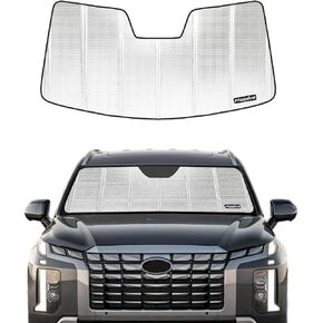 Windshield Sun Shade for 2020-2023 Hyundai Palisade. 2024 Upgrade Reflective Aluminum Film Front Window Sunshade for Maximum Interior Protection