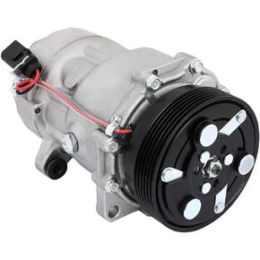 cciyu Air Conditioning Compressor 2000-2006 for A-udi TT TT Quattro for V-olkswagen for Type 1 for Golf J-etta 1.8L Replaces CO 1233JC AC Compressor for Car