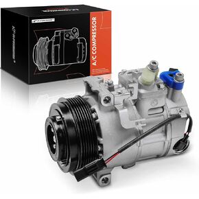 A-Premium Air Conditioner AC Compressor with Clutch Compatible with Mercedes-Benz C300 2013-2013, C350 2013-2015, E250 2016-2016, E350 2012-2014, GLK350 2014-2015, CLS550, CLS63 AMG S, SLK350