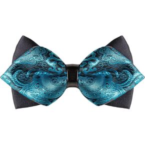Men's Bow Tie, Diamond Pointed Bowtie, Pre-Tied Bow Tie, Adjustable Bow Tie, Gentleman Handmade Bow Tie for Prom