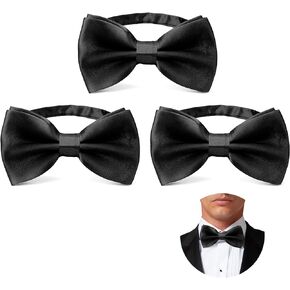 3pcs Bow Tie, Bow Ties for Men, Pre Tied Bow Ties for Men, Adjustable Bowtie for Wedding, Party, Graduation