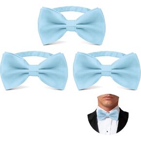 3 قطع ربطة عنق، ربطات عنق للرجال، ربطات عنق مربوطة مسبقًا للرجال، ربطة عنق قابلة للتعديل لحفلات الزفاف والحفلات والتخرج in Kuwait