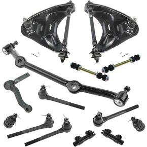 TRQ Front Ball Joint Tie Rod Sway Bar Link Control Arm Steering Suspension Kit 14pc Compatible with 1996-2005 Chevrolet Blazer 1996-2003 S10 1996-2001 GMC Jimmy Sonoma 1996-2000 Isuzu Hombre