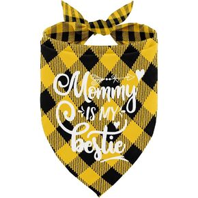 Dog Bandana, Dog Bandana, Dog Scarf Classical Plaid Printing, Dog Scarf Accessories, Dog Bandana Pet Scarf, Christmas Birthday Thanksgiving Dog Mom's Gift, Mommy is My Bestie (N31)
