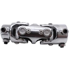 1 PC SHLPDFM Chrome Double Universal Steering 1" DD X 3/4" DD Double U-Joint Shaft