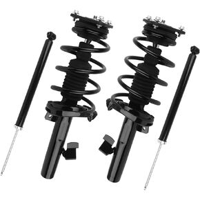 KUSATEC Front Rear Pair Complete Struts Shock Absorber fit for 2004-2009 Mazda 3, 2006-2010 Mazda 5, 172263 172264 Struts with Coil Spring Assemblies
