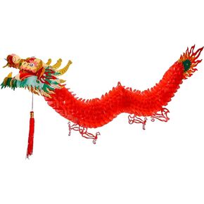 3D Dragon Boat Festival Dragon Lantern Paper Dragon Hanging Decoration for New Year Party Ornaments Mid-Autumn Festival Spring Festival, 39 Inches