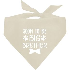 Big Brother Bandana for Dog, Dog Bandana Pregnancy Announcement, Dog Scarf, Dog Pregnancy Announcement, Apricot Gray Dog Bandana, Dog Bandana for Small Medium Large Dogs (A89)