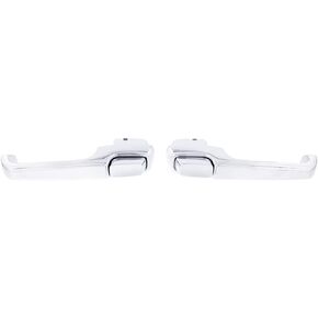 United Pacific 115670 Outside Exterior Door Handle Set for 1967-72 Chevy Truck, Triple Chrome Plated, Die-Cast Metal, Door Handle Kit - One Pair