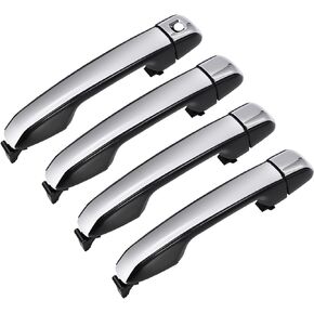 JDMON Replacement for Front Rear Left & Right Exterior Door Handles Lexus Toyota GX460 4Runner 2010-2021 Replaces 69210-60170 69250-60060 69250-60070 69250-60050 69250-60050 Chrome/Black 4Pcs