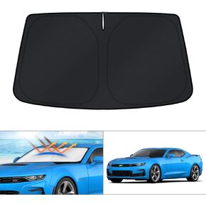 KUST Windshield Sun Shade for 2016-2023 2024 Chevy Camaro Coupe Accessories Window Sunshade Sun Visor Protector Foldable Blocks UV Rays Keep Your Car Cooler