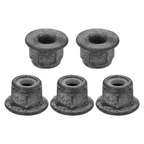 uxcell M6x1mm Flange Nylon Insert Lock Nuts, 20Pcs Carbon Steel Metric Hex Lock Nuts Self Locking Nuts for Industrial Construction Fasteners, Black