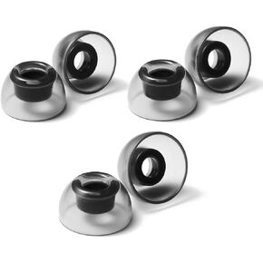 AZLA SednaEarfit Crystal for TWS (Size M/ML/L) 3Pairs - Replacement Earbud Tips - Eartips for Noise Cancelling Headphones - for Galaxy Buds 2 Pro/Airpods Pro/Beats Power Beats Pro/Skullcandy