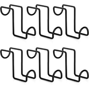 6 PCS Tack Hook, Heavy Duty Horse Halter Rack, Over Rail Bridle Hooks, Metal Horse Water Bucket Hangers for Fishing Saddle Fence Door Holder, Stall Room Accessories
