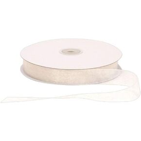 Berwick Offray LLC 135754 Simply Sheer Asiana Ribbon - 7/8" W X 100 yd - White Ribbon