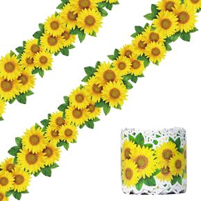 66ft Sunflower Bulletin Board Borders Springtime Sunflower Flowers Rolled Floral Border Trim for School Classroom Blackboard Office Chalkboard Spring Floral Groovy Party Wall Decor