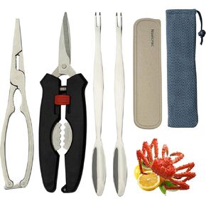 crab crackers and tools-seafood crackers and tools,crab crackers,Crab Leg Crackers and Tools includes 1 crab scissors, 2 Crab Leg Forks/Picks and 1Seafood Scissors & Storage Bag
