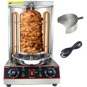 YOOKTEN Electric Shawarma Grill Machine,3000W Doner Kebab Machine Vertical Rotisserie Gyro Machine Stainless Steel Chicken Roaster Machine with Meat Catch Pan