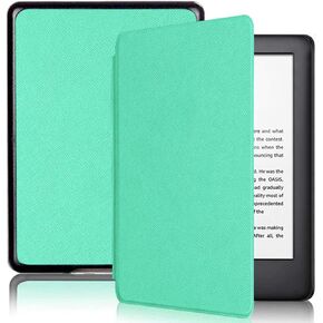 FANSONG Kindle Case for 11th Generation 2022, E-Reader Cover 6 inch with Hand Strap and Auto Wake/Sleep Smart Cover Leather PC Lightweight Slim Protective for Amazon Kindle 11th Gen C2V2L3 Blue