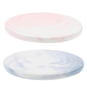 SEWACC 2pcs Marbling Sealing Wax Plate for Wax Seal Stamp Backing Board for Stamp Seal Seal Wax Backing Plate for Beginners Marble Style Ceramic Drink Coaster