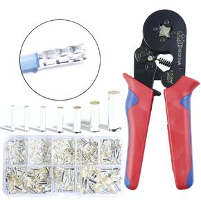 1100Pcs Wire Ferrules Tinned Copper Crimp Connector Electrical Cable Pin Cord Fitting Assortment Kits Terminals Sleeves Crimping Tool Set Silver Plated Sleeves Insulated…