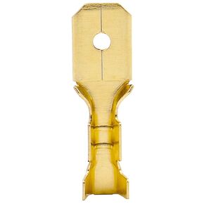 أطراف تجعيد سريعة التوصيل من Baomain Male Spade 6.3 مم (1/4 بوصة) موصل تجعيد غير معزول، حزمة من 100