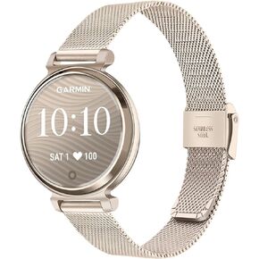 TRUMiRR Women Band for Garmin Lily 2 Smart Watch, Mesh Stainless Steel Watchband Strap for Garmin Lily 2 only