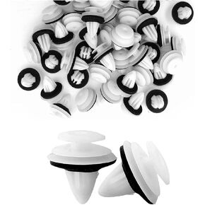 50PCS Car Mounting Clips, Auto Universal Door Panel Bumper Trim Moulding Clamps Plastic Clip Set, Front and Rear Mounting Holder Rivet Set with Sponge Cushion, for E34 E36 E38 & More