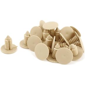 20Pcs Car Plastic Rivets Bumper Door Fastener Clips Beige