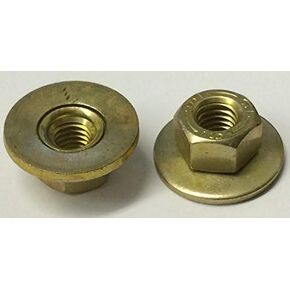 50 M6-1.0 Free Spinning Washer Nuts Zinc & Yellow