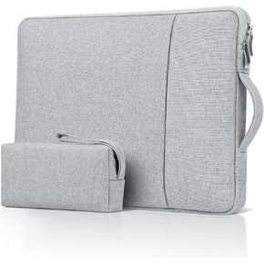 14 Inch Laptop Sleeve Case with Handle for 14-Inch MacBook Pro M1 M2 M3 Laptop Computer, Protective Polyester Portable Computer Case Bag with Accessory Pocket, Pink