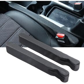 Seat Gap Filler PU Leather Universal for Car SUV, Fill The Gap Between Seat and Console Black Crevice Crack Plug 2pcs/lot