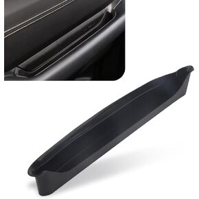 1 PC Car Storage Box, 14.9" x 2.3" x 2.3" Multifunctional Passenger Storage Tray Organizer, Portable Tissue Phone Storage Interior Co-pilot Accessory, Compatible with JEEP Wrangler JL (Black)