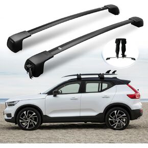Upgraded Heavy Duty Roof Rack Cross Bars for Volvo XC40 2018-2024, Silent Rooftop Cargo Accessories, Bring Your Kayak, Snowboard, Bicycle, Canoe with Our Luggage Rack