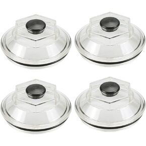 Oil Bath Dust Caps K71-148-00 Fits for Dexter 9K(after 10-1-89) 10K-HD 12K&15K Hubs,4.0" Threads Trailer Axle Plastic Cover 21-36 Clear Oil Cap(4 Pack)