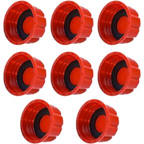 5 Gallon Fuel Gas Caps with O-Ring, 8Pcs Leak-Proof Coarse Thread Replacement Lid, Yellow