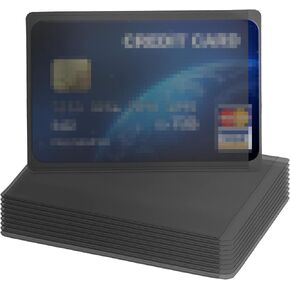 kwmobile Credit Card Sleeves - 10x Soft TPU Holder for Cards - Black/Transparent
