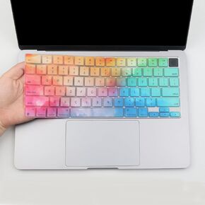 Keyboard Cover for 2024 2023 M3 M2 MacBook Air 15" A2941 A3114, M3 M2 MacBook Air 13.6" A2681 A3113, MacBook Pro 14" 16" A2442 A2779 A2918 A2992 A2485 A2780 A2991 M3 M2 M1 Pro/Max-Colorful