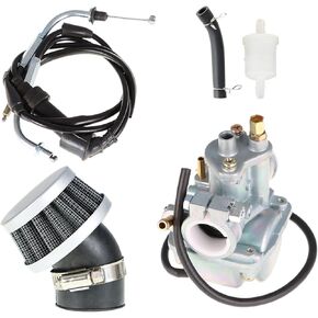 ALL-CARB Carburetor with Air Filter Replacement for Yamaha PW80 Y-Zinger Big Wheel 80 BW 80 Dirt Bike 1983-2006 Carb Replacement 21W-14101-01-00
