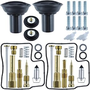 2 Pack VTX 600 Carburetor Diaphragm Plunger Rebuild Kit with Needle for 1994-2003 Honda Shadow VLX 400, Honda Shadow VLX 600, Honda Shadow Shadow Spirit 1100, 1994-2003
