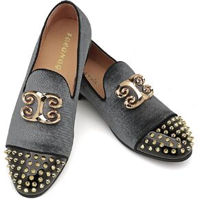 Men's Fashion Formal Velvet Loafers and Wedding Dress Shoes for Men, Penny Slip-On Smoking Luxury Men Casual Shoes