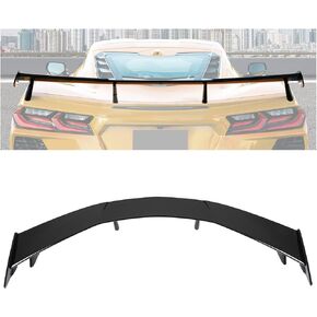 KUAFU Rear Trunk Spoiler Compatible with 2020-Present Chevrolet Corvette C8 Models Trunk Lid High Wing Spoiler (Carbon Fiber Color)