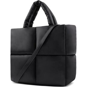 Puffer Tote Bag for Women,Large Puffer Tote Bag,Quilted Crossbody Bag for Women,Puffer Hobo Handbag